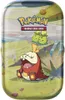A Pokemon trading card game mini tin box with cartoon characters on it. Produktbild-Vorschau