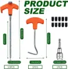 10X Schraubheringe Camping, Drehbare Zeltheringe zum Produktbild-Vorschau 3