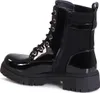topschuhe24 3119 Damen Lack Stiefeletten Worker Biker Boots Produktbild-Vorschau 3