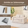 Zweisitzer-Schlafsofa mit Memory-Schaum – kein Aufbau Produktbild-Vorschau 3