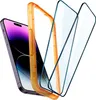 A disassembled view of a phone case and screen protectors, with a phone partially visible. Produktbild-Vorschau