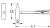 KS TOOLS Hammer 963.2122 Aluminium-Bronze Produktbild-Vorschau 2