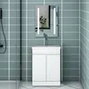 Badmöbel LORENZA Weiß 50 cm Waschtisch mit Unterschrank Produktbild-Vorschau 8