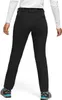 Back view of a woman wearing black pants and a white long-sleeved shirt, standing against a white background. Produktbild-Vorschau