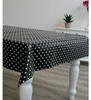 Wachstuch/Tischdecke schwarz mit weisen Punkten 140 x 300 Produktbild-Vorschau 2