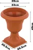 Pot rond Ø33 H 49 cm en terre cuite, élancé, sur pied, Voir les images du produit 2