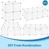 Collage of different configurations of a white plastic pet enclosure. Náhled obrázku produktu