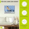 ARTland Leinwandbild Das sexy blaue Badezimmer Größe: 80x60 Produktbild-Vorschau 2