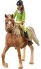 Schleich 42542 Sarah noire à cheval avec articulations Voir les images du produit 1