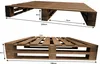 Lermowood Palettenbett M2 180 x 200 cm Eiche Holzbett Produktbild-Vorschau 3