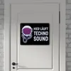 Hier läuft Techno Sound Metallschild XXL in 28x38 cm mit Produktbild-Vorschau 6
