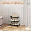WOLTU Schuhregal schmal 3 Ebenen, Metall, für 6 Paar Produktbild-Vorschau 9