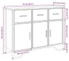vidaXL Příborník kouřový dub 97x32,5x74,5 cm materiál na Náhled obrázku produktu 8