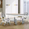 XINZI Kindertisch mit 2 Stühlen, 80×60cm Kindertischgruppe Produktbild-Vorschau 8