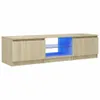 vidaXL TV-Schrank mit LED-Leuchten Sonoma-Eiche 140x40x35,5 Produktbild-Vorschau 1