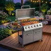 Grill gazowy ogrodowy 20,3kW BERGMANN NL006 7 palników stal Podgląd zdjęcia produktu 4