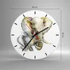 Wanduhr - Rund - Glasuhr - Elefanten tier safari afrika - Produktbild-Vorschau 3