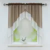 Delien Voile Scheibengardine Bogen 2-Teilige Kleinfenster Produktbild-Vorschau 1