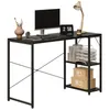 Computertisch Loft – Schwarz, Modern, Mit Regalen – 120 Cm Produktbild-Vorschau 1