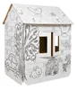 A white cardboard playhouse for children, decorated with black line drawings of various objects and animals. Anteprima dell’immagine prodotto