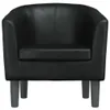vidaXL Fauteuil club noir similicuir Voir les images du produit 3