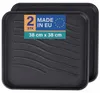 Schuhabtropfschale 38x38x2,5cm Schwarz 2er-Pack, Schuhwanne Produktbild-Vorschau 1