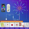 An image showing the dimensions and installation steps for LED firework lights. Produktbild-Vorschau
