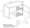 Vladon Sideboard Rova,  Germany, Kommode mit 4 Türen, Weiß Produktbild-Vorschau 7