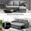 HOMCOM Ecksofa mit Schlaffunktion Stauraum Schlafsofa mit Produktbild-Vorschau 4