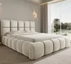Asti Polsterbett 200x200 cm Beige – Velluto Samtbezug, Produktbild-Vorschau 1