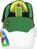 The back view of a child's shoe with a farm scene graphic. Voir les images du produit