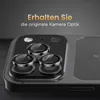 Close-up of camera lens protectors placed on a smartphone camera module. Produktbild-Vorschau