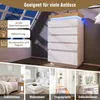 Commode Sweiko, buffet brillant avec 6 tiroirs, éclairage Voir les images du produit 6