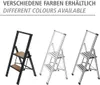 Three different colored step stools are displayed against a white background. Podgląd zdjęcia produktu