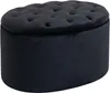 Sitzbank mit Stauraum Sitztruhe Ovale Form 71 x 52 x 42 cm Produktbild-Vorschau 1