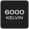A black square with rounded corners containing the text "6000 KELVIN" in white. Produktbild-Vorschau