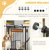 PawHut Barrière de sécurité pour animaux avec porte Voir les images du produit 6