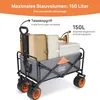 Sumasoma 120L Bollerwagen Faltbar 150KG Belastbar mit Große Produktbild-Vorschau 10