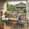 Outsunny Gartenmöbel Set Aluminium Sitzgruppe für 4 Produktbild-Vorschau 2