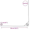 plachta vidaXL 650 g/m² 2,5 x 3,5 m sivá Náhľad obrázku produktu 5