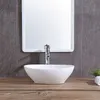 Owalna ceramiczna umywalka z przelewem owalna biała do Podgląd zdjęcia produktu 5