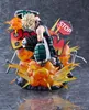 A dynamic action shot of a Katsuki Bakugo figure from My Hero Academia, surrounded by explosive effects and signage. Produktbild-Vorschau