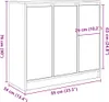 vidaXL Sideboard Weiß 85x34x76 cm Holzwerkstoff Produktbild-Vorschau 8