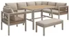 Gartenlounge-Set 5-teilig Ecksofa mit Tisch & Hocker, 150kg Produktbild-Vorschau 13