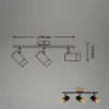 Spotlight, black, with wood, excl. 3xGU10/max.9W Produktbild-Vorschau 7