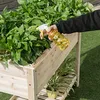 Dřevěný vyvýšený záhon, květinový záhon s policí, záhon s Náhled obrázku produktu 3