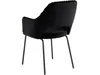 A single black velvet dining chair is shown from the back, with its legs visible. Produktbild-Vorschau