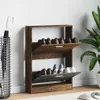 vidaXL Szafka na buty dąb wędzony 59x17x81 cm materiał Podgląd zdjęcia produktu 2