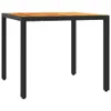 The Living Store 3-tlg. Bistro-Set mit Kissen Schwarz Poly Produktbild-Vorschau 5