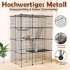 UISEBRT 4-Ebenen Kleintierkäfig für Katzen – Stabiler Produktbild-Vorschau 7